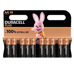 Slika izdelka: Alkalne baterije Duracell Plus MN1500B10 AA (10kos)