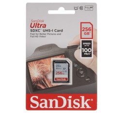 Slika izdelka: SanDisk Ultra 256GB SDXC spominska kartica 100MB/s