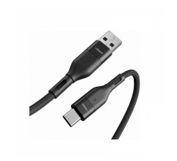 Slika izdelka: VEGER AC03 pleteni kabel USB-A na USB-C, 1,2m, črn