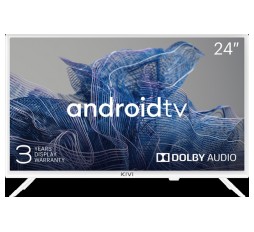 Slika izdelka: 24', HD, Google Android TV, White, 1366x768, 60 Hz, Sound by JVC, 2x5W, 21 kWh/1000h , BT5, HDMI ports 3, 24 months