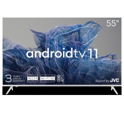Slika izdelka: 55', UHD, Android TV 11, White, 3840x2160, 60 Hz, Sound by JVC, 2x12W, 83 kWh/1000h , BT5.1, HDMI ports 4, 24 months