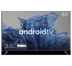 Slika izdelka: 65', UHD, Google Android TV, Black, 3840x2160, 60 Hz, , 2x12W, 111 kWh/1000h , BT5, HDMI ports 4, 24 months