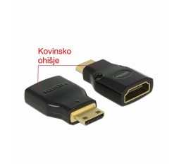 Slika izdelka: Adapter HDMI-C Mini M - HDMI Ž 4K Delock