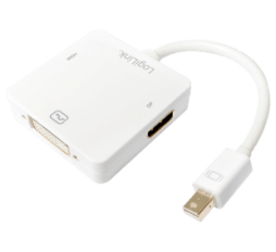 Slika izdelka: Adapter Mini DisplayPort 1.2 v HDMI/DVI/DisplayPort, 3 in 1, LogiLink