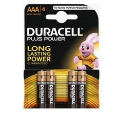 Slika izdelka: Alkalne baterije Duracell Plus Power MN2400B4 AAA (4 kos)