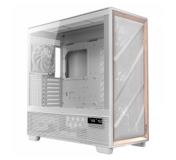 Slika izdelka: ANTEC Flux PRO White Full Tower okno leseno belo/rjavo gaming ohišje