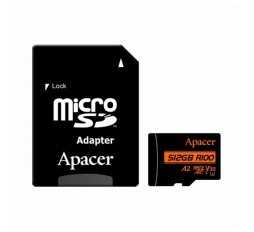 Slika izdelka: APACER microSD XC 512GB spominska kart. UHS-I U3 R100 V30 A2 AP512GMCSX10U8-R