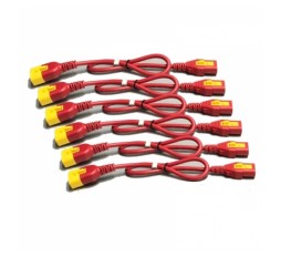 Slika izdelka: APC IEC KIT 6 10A 1,2m rdeč napajalni kabli za Rack PDU