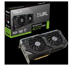 Slika izdelka: ASUS Dual GeForce RTX 4070 SUPER 12GB GDDR6X VGA grafična kartica with two powerful Axial-tech fans and a 2.56-slot design for broad compatibility, PCIe 4.0, 1xHDMI 2.1a, 3xDisplayPort 1.4a