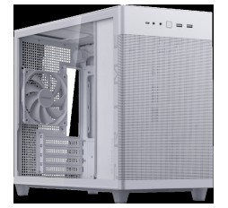 Slika izdelka: ASUS Prime AP201 Tempered Glass MicroATX Case White - stylish 33-liter MicroATX case with tool-free side panels, with support for 360 mm coolers, graphics cards up to 338 mm long, and standard ATX PSUs