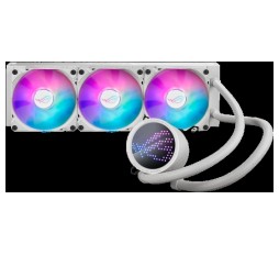 Slika izdelka: ASUS ROG Ryuo III 360 ARGB White Edition vodno hlajenje za procesor z Asetek 8. generacijo rešitve za črpalko, Anime Matrix LED zaslonom in 3x 120 mm ROG ARGB hladilnimi ventilatorji