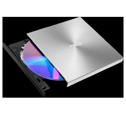 Slika izdelka: ASUS ZenDrive U9M Silver - ultra-tanko prenosno 8X DVD zapisovalec z M-DISC podporo za doživljenjsko varnostno kopiranje podatkov, združljivo z USB Type-C in Type-A za Windows in Mac OS