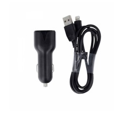 Slika izdelka: AVTOPOLNILEC MAXLIFE 2XUSB 2.4A ČRN +KABEL LIGHTNING