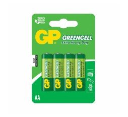Slika izdelka: GP cink kloridna baterija  AA 4 kom GreenCell