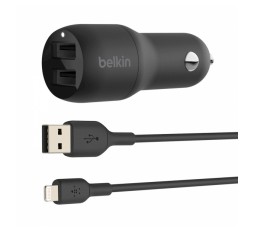 Slika izdelka: BELKIN USB-A AVTOPOLNILEC 24W +Lightning kabel