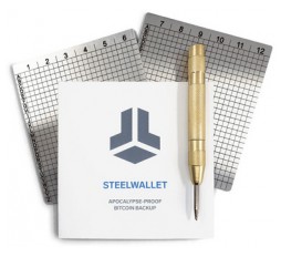 Slika izdelka: BitBox SteelWallet, za varnostno kopijo, 2 ploščici