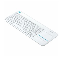 Slika izdelka: Brezžična tipkovnica Logitech K400 Plus Wireless Touch bela (Unifying, SLO gravura)
