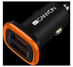 Slika izdelka: CANYON univerzalni adapter CNE-CCA02B, 2xUSB, Input 12V-24V, Output 5V-2.1A
