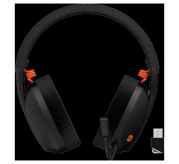 Slika izdelka: CANYON Ego GH-13, igralne brezžične slušalke s podporo za virtualni 7.1 zvok v 2,4G načinu, s čipsetom BK3288X, Bluetooth različica 5.2, kabel dolžine 1,8 m, velikost: 198x184x79mm, črne barve