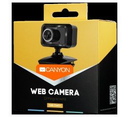 Slika izdelka: CANYON C1, izboljšana spletna kamera s ločljivostjo 1,3 megapiksela in priključkom USB2.0, vidni kot 40°, dolžina kabla 1,25 m, črna, 49,9x46,5x55,4 mm, 0,065 kg