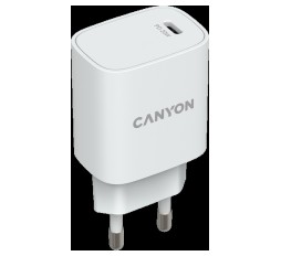 Slika izdelka: CANYON H-20, vhod PD 20W: 100V-240V, izhod: 1 vrata za polnjenje - USB-C: PD 20W 