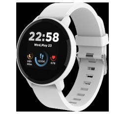 Slika izdelka: CANYON Lollypop SW-63, Smart watch, 1.3inches IPS full touch screen, Round watch, IP68 waterproof, multi-sport mode, BT5.0, compatibility with iOS and android, Silver white, Host: 25.2*42.5*10.7mm, Strap: 20*250mm, 45g