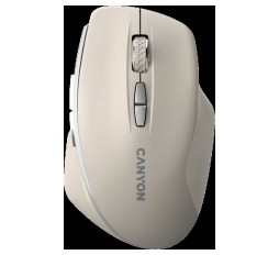 Slika izdelka: CANYON MW-21, 2.4 GHz Wireless mouse ,with 7 buttons, DPI 800/1200/1600, Battery: AAA*2pcs,Cosmic Latte,72*117*41mm, 0.075kg