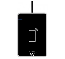 Slika izdelka: Čitalec pametnih in osebnih kartic Ewent, USB 2.0, NFC brezkontaktni, črn, EW1053