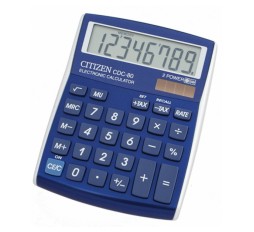 Slika izdelka: Citizen kalkulator CDC80BLWB, 8M, komercialni, moder