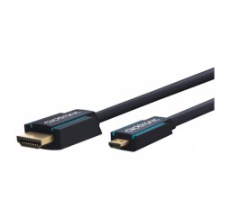 Slika izdelka: CLICKTRONIC High Speed HDMI (M) na micro HDMI (M) 1.4 4K 30Hz 2m z Ethernet pozlačen črn kabel