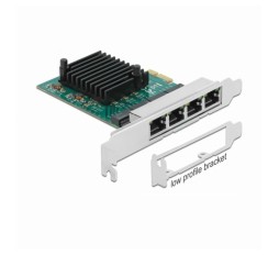 Slika izdelka: Delock mrežna kartica PCIe 4xRJ45 Gigabit RTL8111 89025