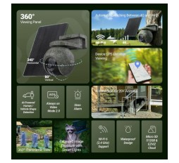 Slika izdelka: EZVIZ kamera 8.0MP brezžična PT EB8 Pro Ranger kit 4G LTE + solarni panel
