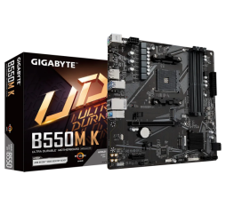 Slika izdelka: GIGABYTE B550M K, DDR4, SATA3, USB3.2Gen1, DP, AM4 mATX