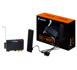 Slika izdelka: GIGABYTE GC-WIFI7 2Tx2R a/b/g/n/ac/ax/be Tri Band WIFI 7 + BLUETOOTH 5.3 PCI-E kartica