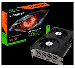 Slika izdelka: GIGABYTE GeForce RTX 4060 WINDFORCE OC 8G grafična kartica, GDDR6 8GB/128bit, PCI-E 4.0 x8, 1x8-pin, Retail