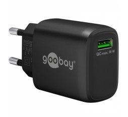 Slika izdelka: GOOBAY 18W USB-A QC črni polnilec