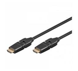 Slika izdelka: GOOBAY High Speed HDMI (M/M) 2.0 4K 60Hz 2m 360° vrtljiv z Ethernet pozlačen črn kabel