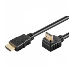 Slika izdelka: GOOBAY High Speed HDMI (M/M) 2.0 4K 60Hz 5m kotni 90° z Ethernet pozlačen črn kabel