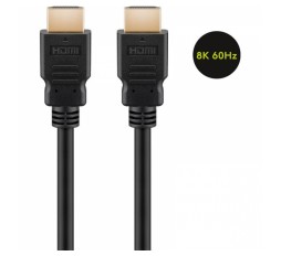 Slika izdelka: GOOBAY Ultra High Speed HDMI (M/M) 2.1 8K 60Hz 1m z Ethernet pozlačen črn kabel
