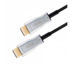 Slika izdelka: GOOBAY Optical Hybrid High Speed HDMI (M/M) 2.0 4K 60Hz 20m z Ethernet AOC pozlačen črn Optični Hibridni kabel