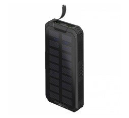Slika izdelka: GOOBAY PowerBank 20.000 mAh USB-C Quick-Charge 3.0 sončne celice črna zunanja prenosna baterija