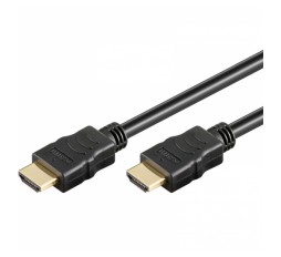 Slika izdelka: GOOBAY Soft High-Speed HDMI (M/M) 2.0 4K 60Hz 0,5m z Ethernet pozlačen črn kabel