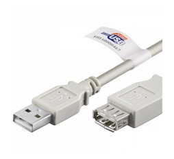 Slika izdelka: GOOBAY USB 2.0 (M) / USB 2.0 (Ž) Hi-Speed 1,8m beli podajševalni kabel