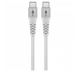 Slika izdelka: GOOBAY USB-C na USB-C 1m 60W 480Mbit/s bel Supersoft tekstilni podatkovni in polnilni kabel