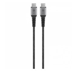 Slika izdelka: GOOBAY USB-C na USB-C 1m 60W črni napajalni in sync kabel