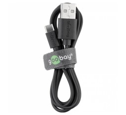 Slika izdelka: GOOBAY USB-C - USB-A 0,1m črn polnilni in sync kabel
