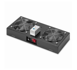Slika izdelka: Digitus hladilna enota 2x ventilator s termostatom črna DN-19 FAN-2-WM-T-SW