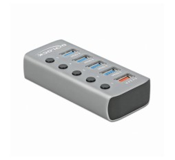 Slika izdelka: Hub USB 3.2 Gen 1 4xA + 1xFast Charging Port Delock