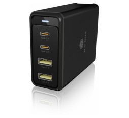Slika izdelka: Icybox 4 portni 100W USB polnilnik s Power Delivery 3.0 in GaN podporo