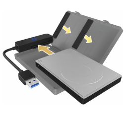 Slika izdelka: Icybox IB-AC603B-U3  USB 3.2 ohišje/adapter za HDD/SSD 2,5" SATA disk